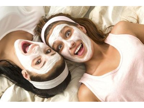 teenage girls in face masks