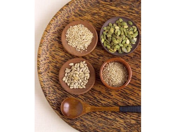 Seeds in bowls