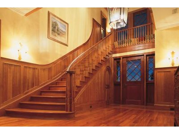 Beautiful hardwood floor and staircase.