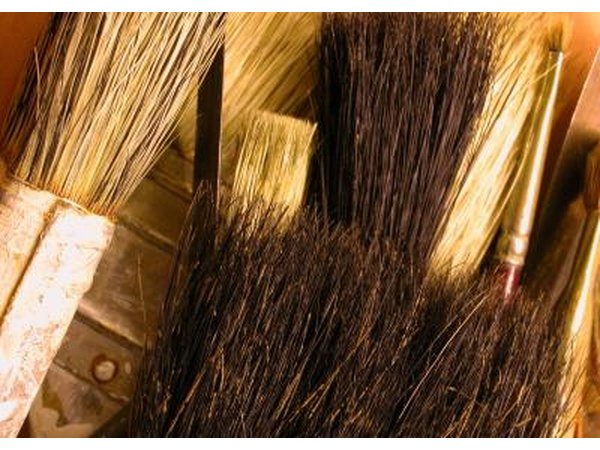 Synthetic bristles work best with acrylic paint.