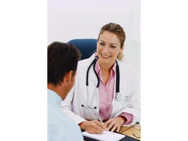 Doctor with patient