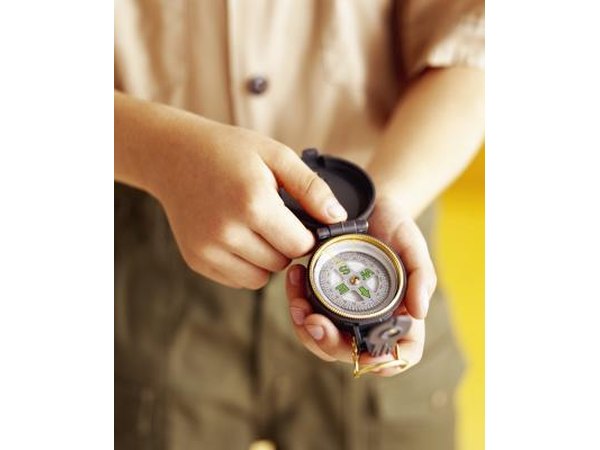 Boy with compass