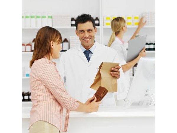 Woman at pharmacy