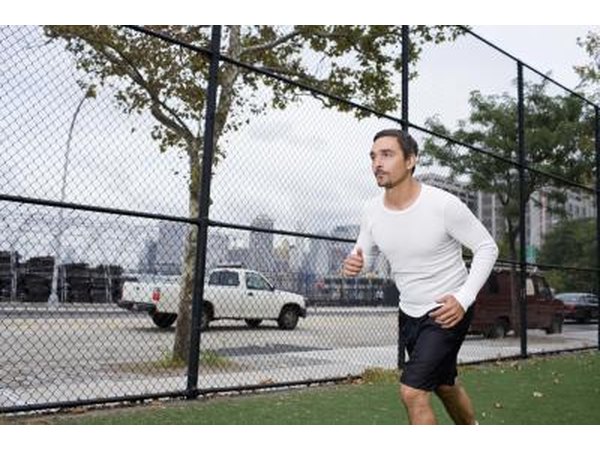 Man jogging outside.