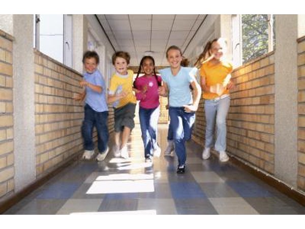 Children running.