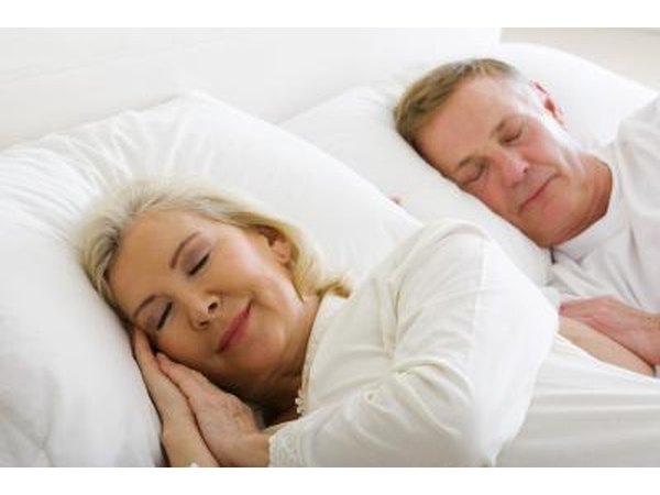 woman happily sleeping