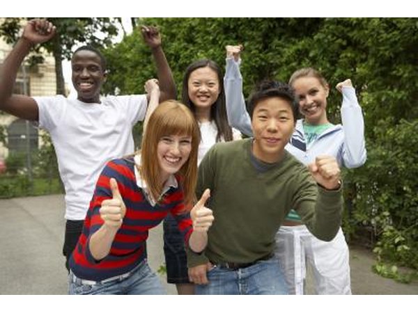 group of college kids