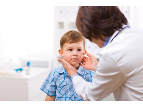 Doctor checking toddler