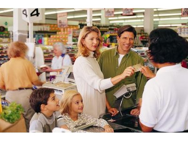 Households that receive food stamps can use an EBT card to purchase food.