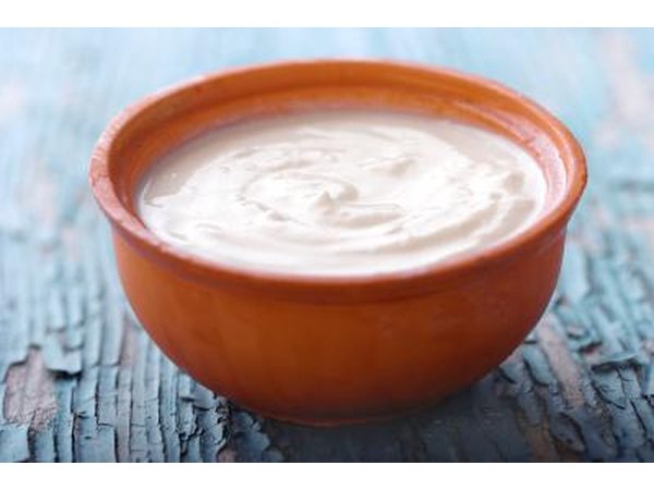 Greek yogurt in bowl