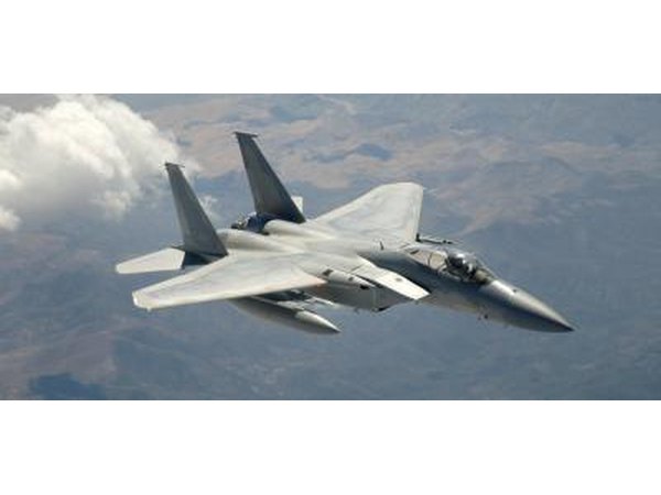 F-15 on training flight