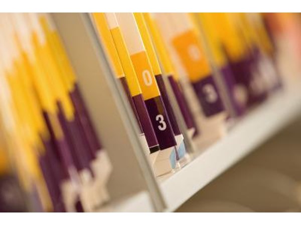 Shelf of organized files