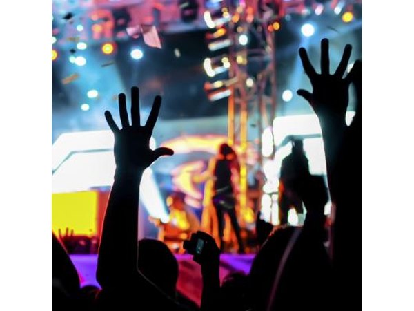 Hands in the air at concert