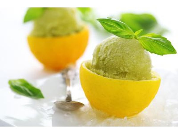 Citrus sorbet is a good palate cleanser.