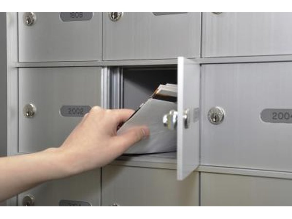 Woman leaving mail for pick up