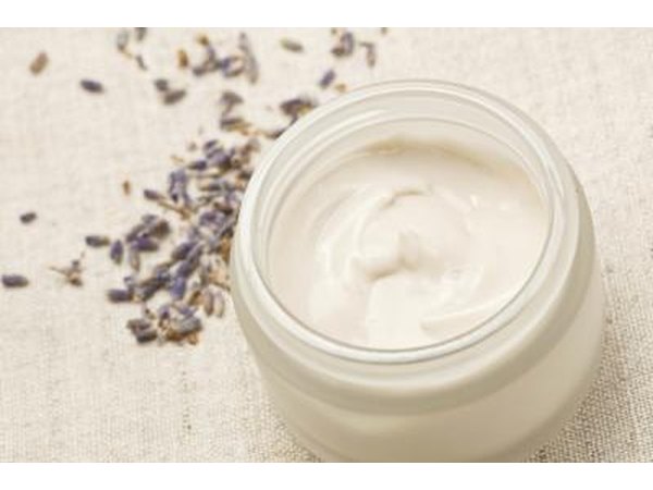 Jar of hand cream.
