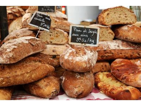 Bread for sale at a market.