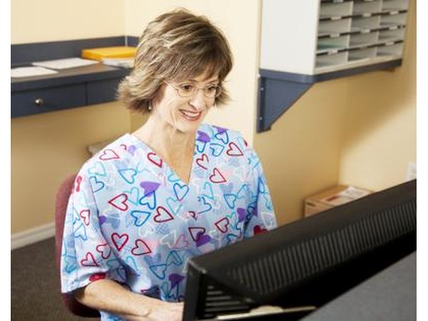 A hospital admitting clerk has similar duties to a receptionist.