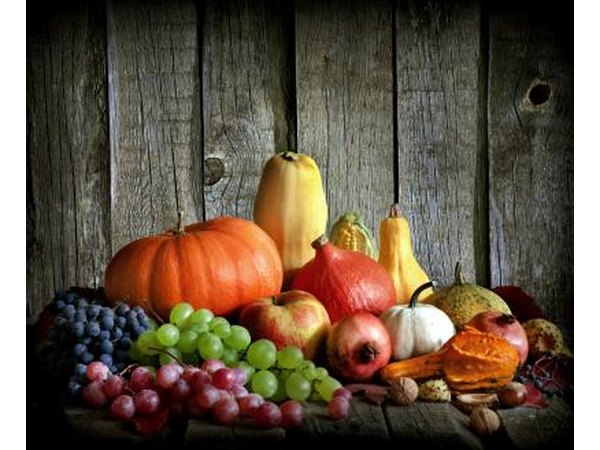 A selection of fruits and vegetables.