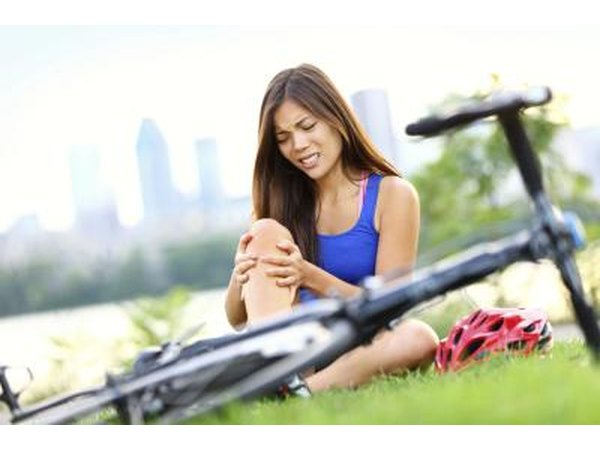 Knee sprains occur when the ligament that holds the joint together is over-stretched and damaged.