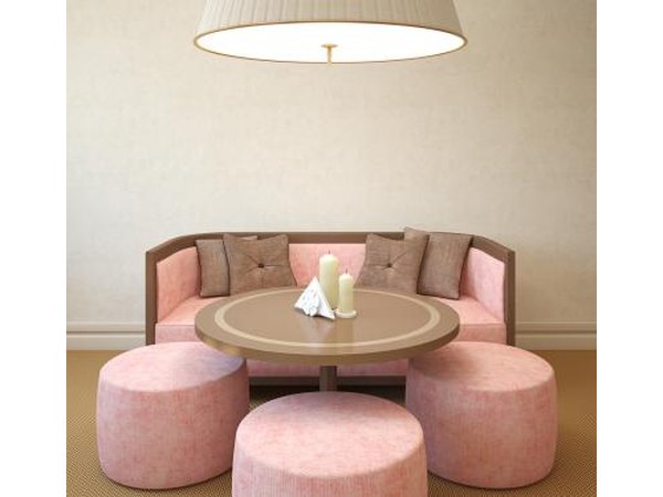 Pink and Taupe furniture.