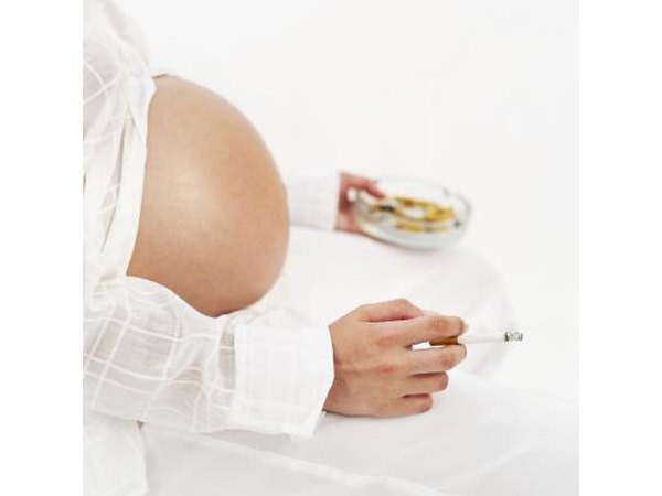 Pregnant woman smoking