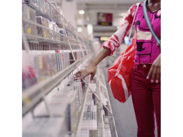 Woman CD shopping