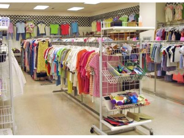 Obtain thrift store values for clothing items without receipts.