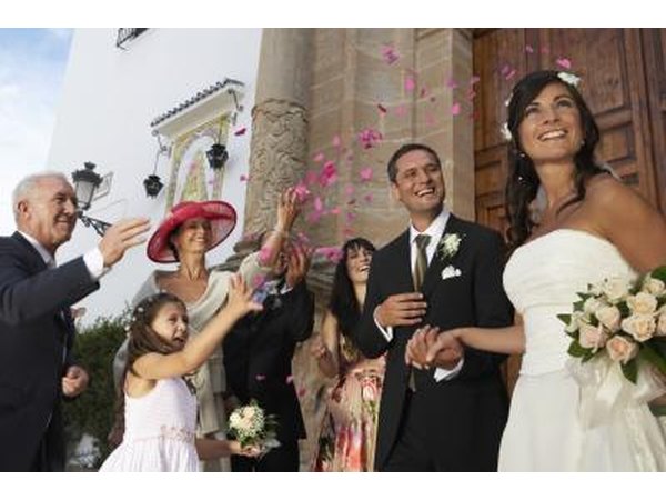 Guests at wedding