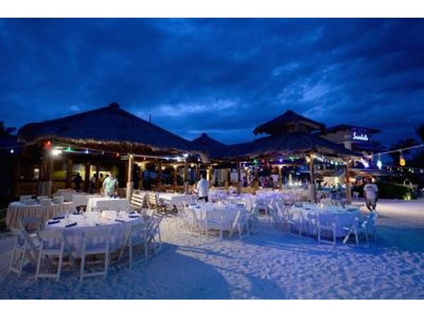 Night beach party on Grand Exuma, Bahamas