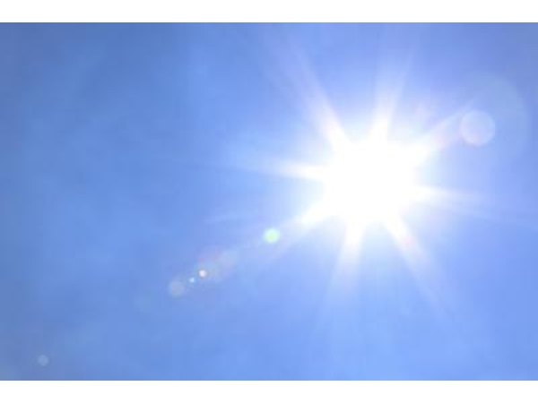 Sun in blue sky