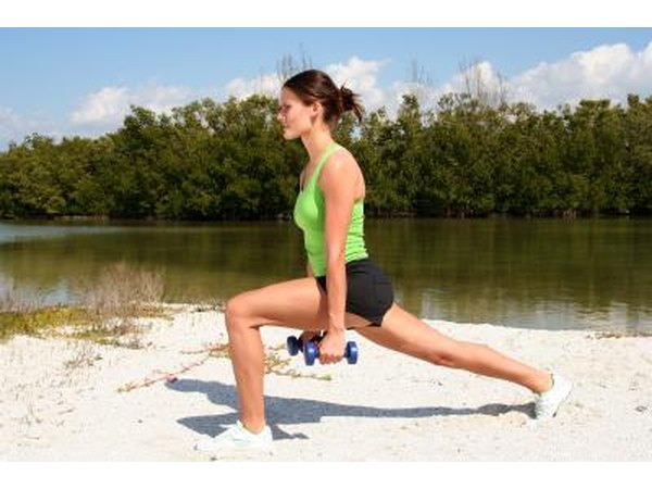 Lunges are a great leg workout.