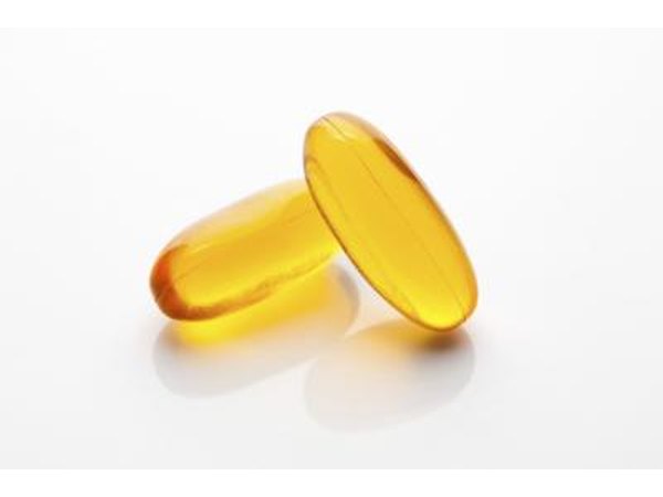 Vitamin A capsules.