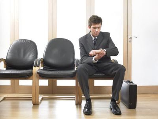Waiting for a job interview.
