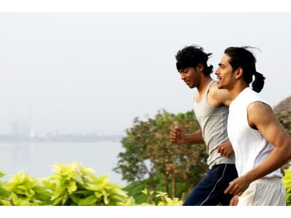 two men jogging