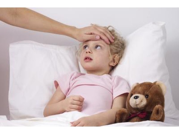 Yound children with a cold may often run a fever as well.