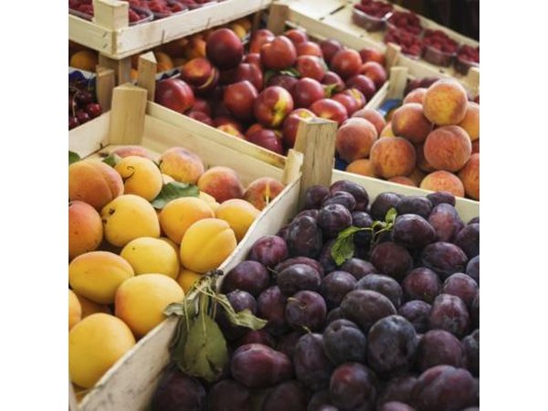 Various fruits at a market