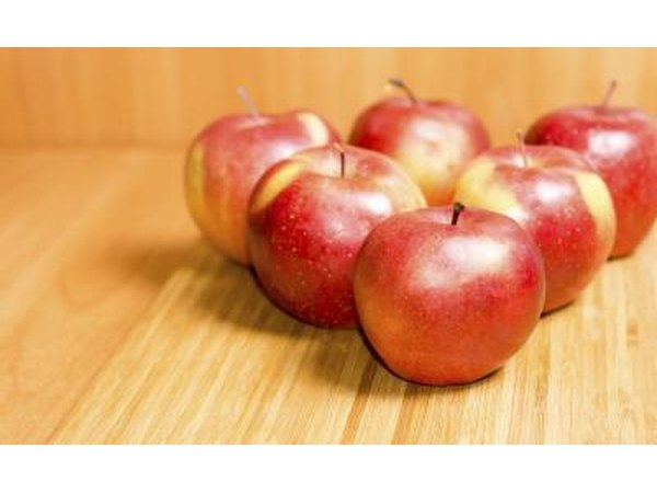 An arrangement of Delicious apples
