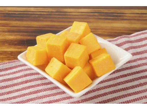 A small dish of cheddar cheese