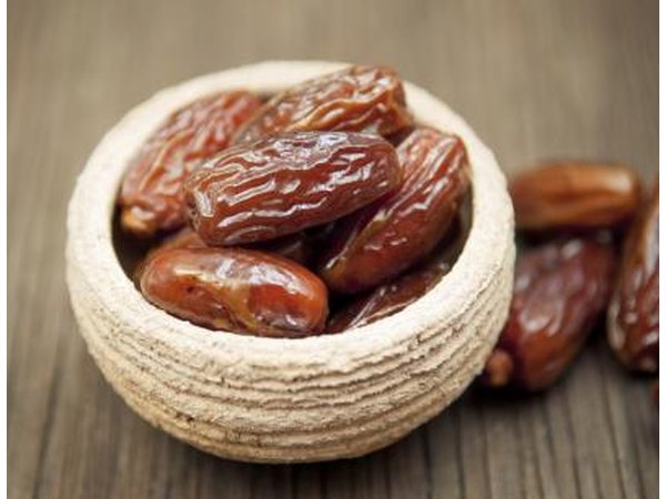A bowl of dried dates.