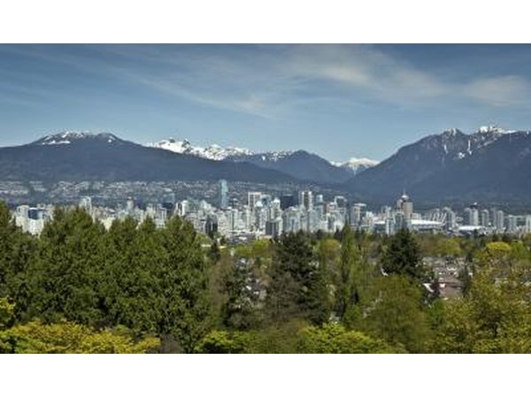 Downtown skyline view of Vancouver, B.C.