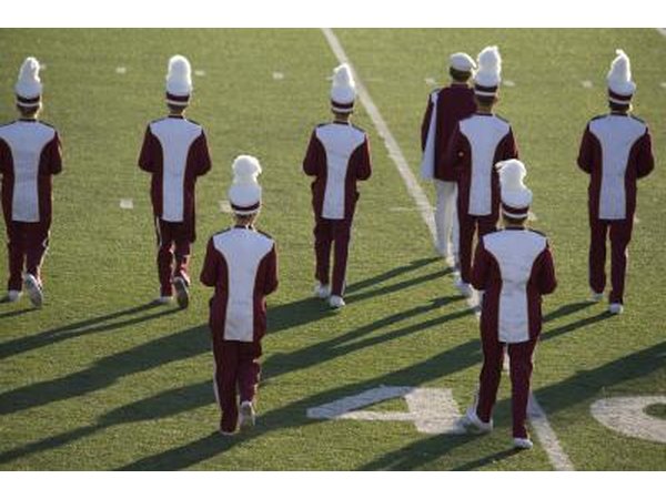 Marching band at halftime