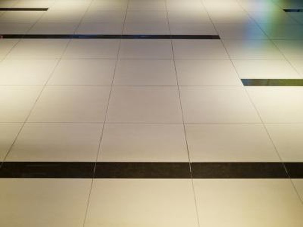Tiles with colored strip.