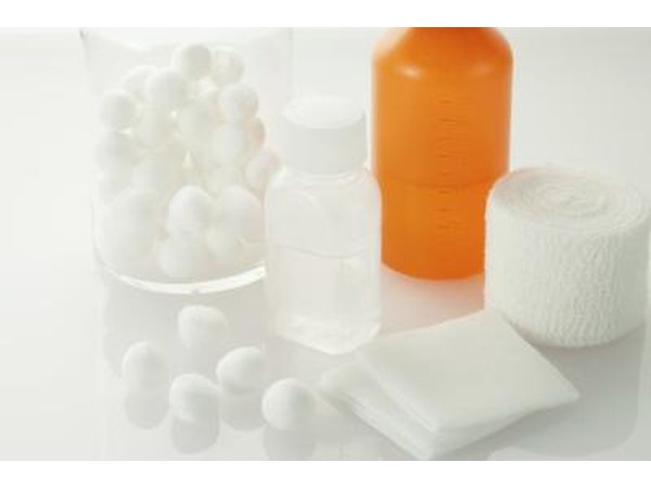 Apply your homemade solution with a cotton ball.