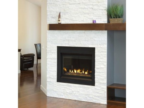 For a modern look, pair white tile with a dark mantel or a black tile with a white mantel