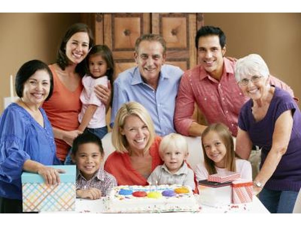 Toast the child's extended family