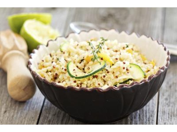 Small bowl of homemade quinoa salad.
