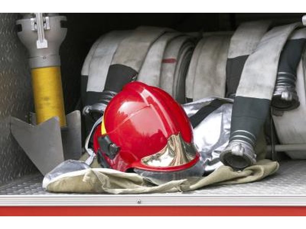Fire and rescue gear in firetruck.
