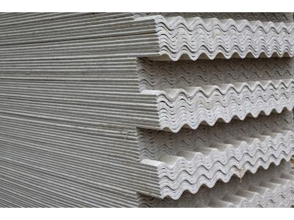 Close up of asbestos tile