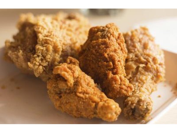 Pieces of fried chicken.